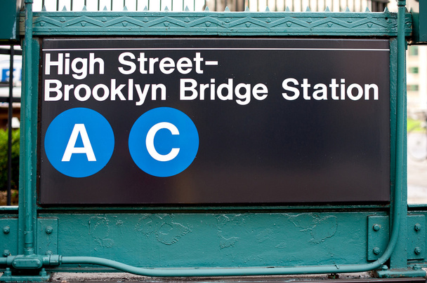 High Street - Brooklyn Bridge subway station in New York City - Photo, Image