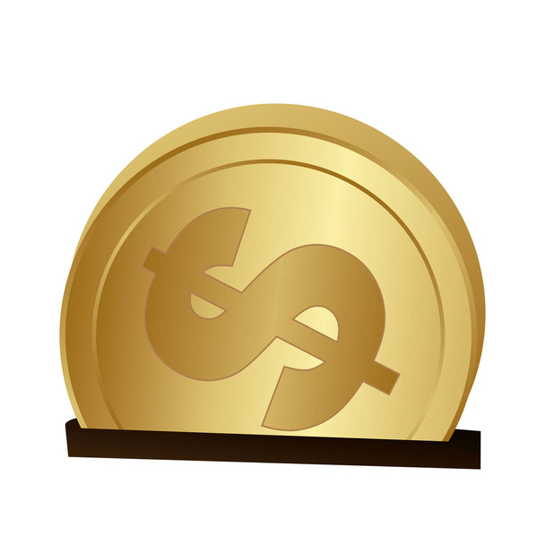 save metal coin icon - Vektor, kép