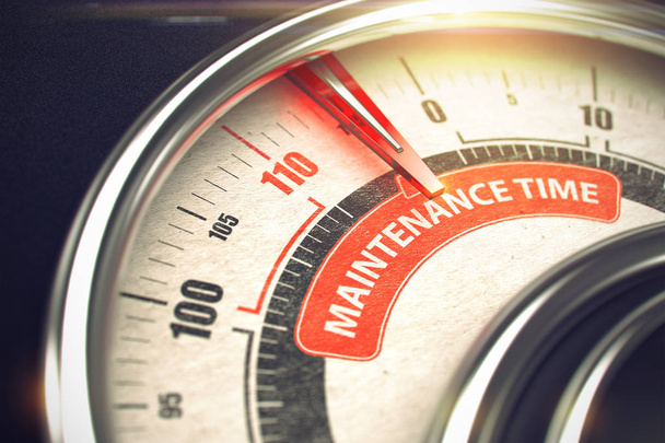 Temps de maintenance - Concept de mode Business ou Marketing. 3D
. - Photo, image