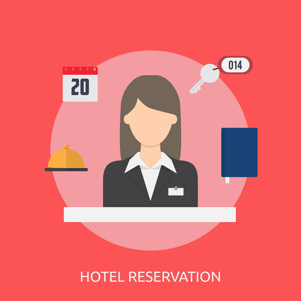 Hotel Reservation Conceptual Design - Vector, Image