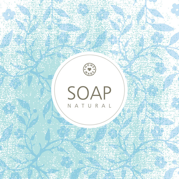 Vector background for natural handmade soap, decorative paper. - Vektor, Bild