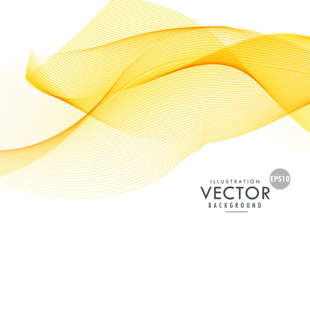 abstract yellow wave background design - Vector, imagen