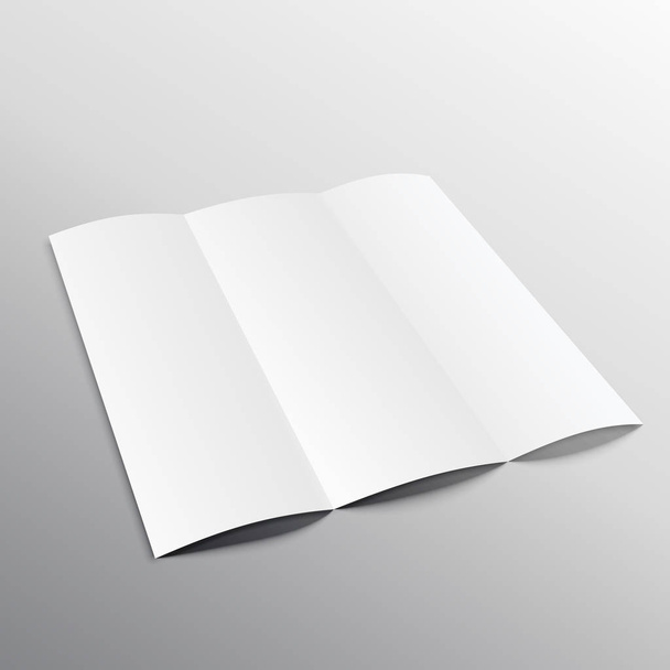 trifold blank brochure mockup design in perspective - Vektör, Görsel
