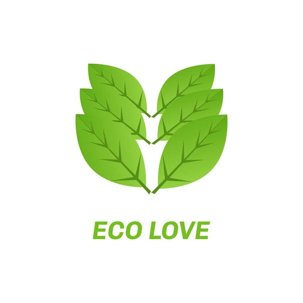 Abstract eco green logo - Vector, imagen