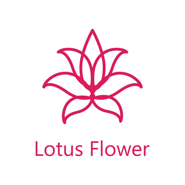 Lotus flower logo icon - Διάνυσμα, εικόνα