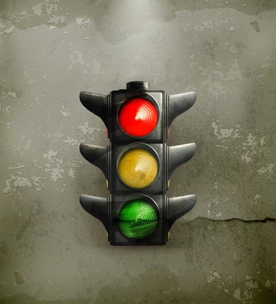 Traffic Lights, old-style - Vektor, Bild