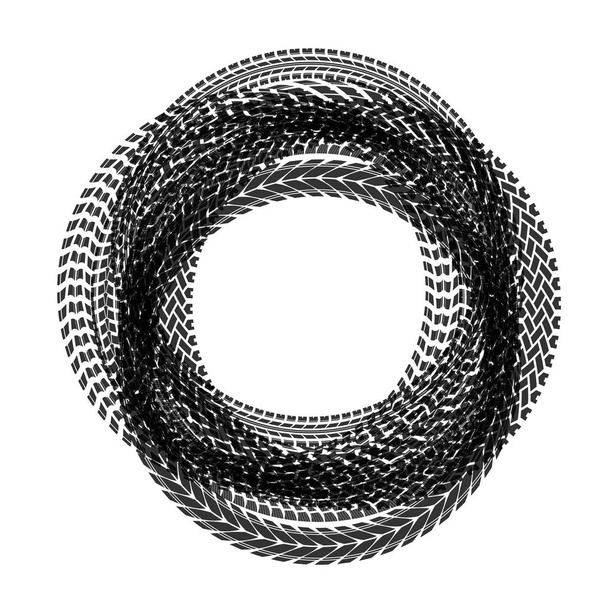 Κύκλος ελαστικών κομματιών - Διάνυσμα, εικόνα