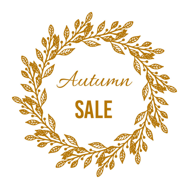 Autumn fall sale poster. - Vector, Imagen