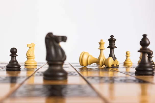 Chess photographed on a chess board .... - Фото, зображення