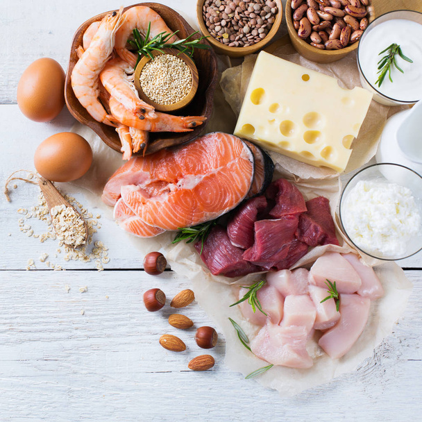 Zdroj zdravých bílkovin a nástavby potravin - Fotografie, Obrázek