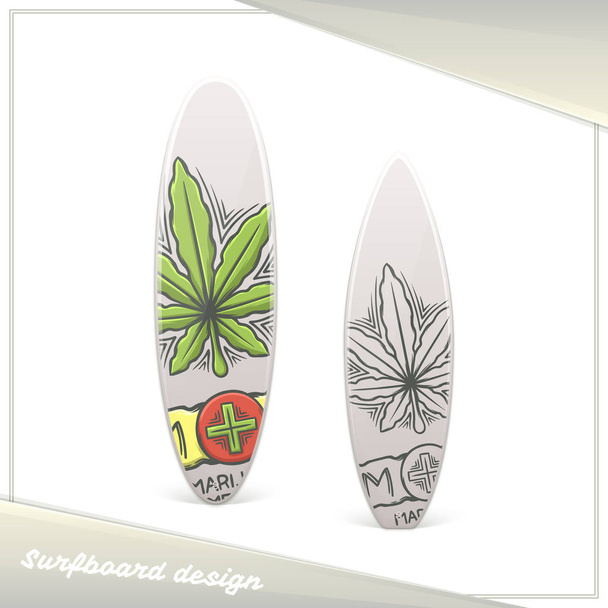 Medical Marijuana Surfboard Two - Vector, Image