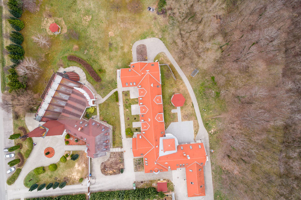 aerial view of modern church  - Photo, Image