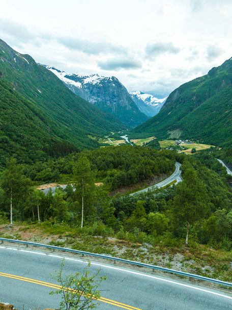Road landscape in norwegian mountains - Fotó, kép