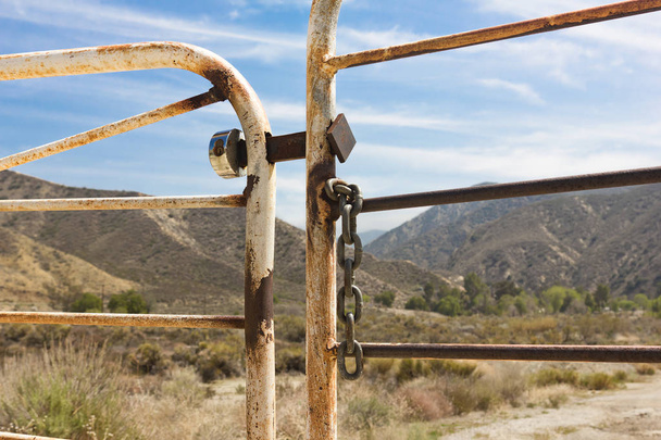 Ranch Gate with Chain - Photo, Image