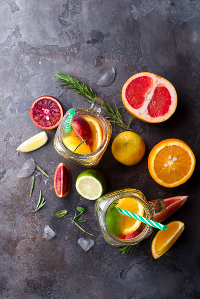 limonata ile kırmızı kan portakal, - Fotoğraf, Görsel