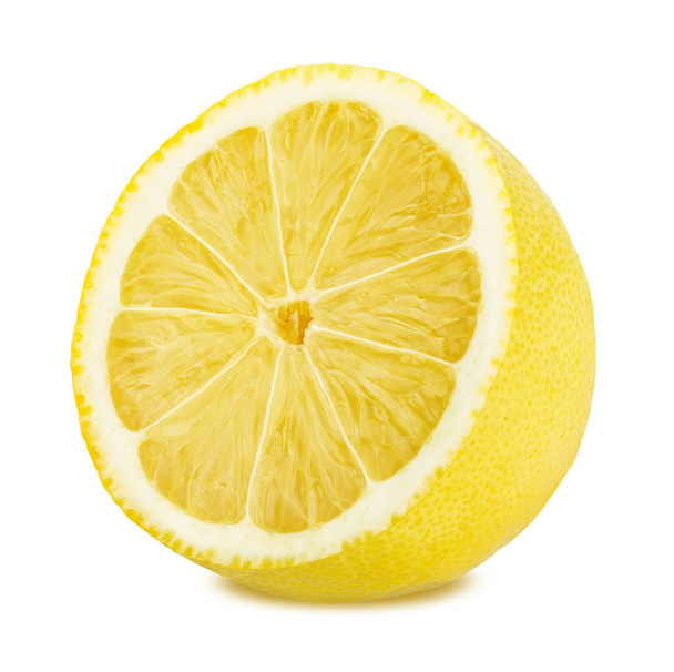 Half of lemon isolated on white background - Photo, image