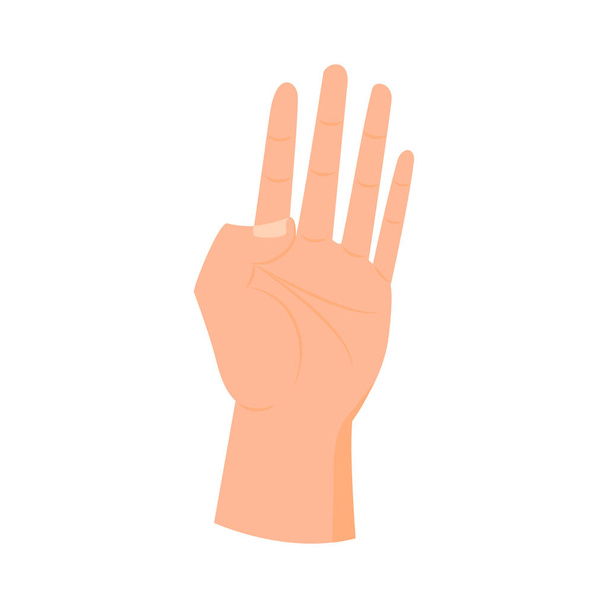 Kreslená ikona ruky - Vektor, obrázek
