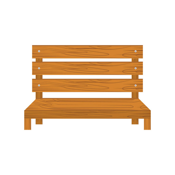Dřevěná lavice izolovaná ilustrace - Vektor, obrázek