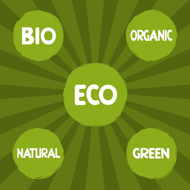 Eco címke beállítása - Vektor, kép