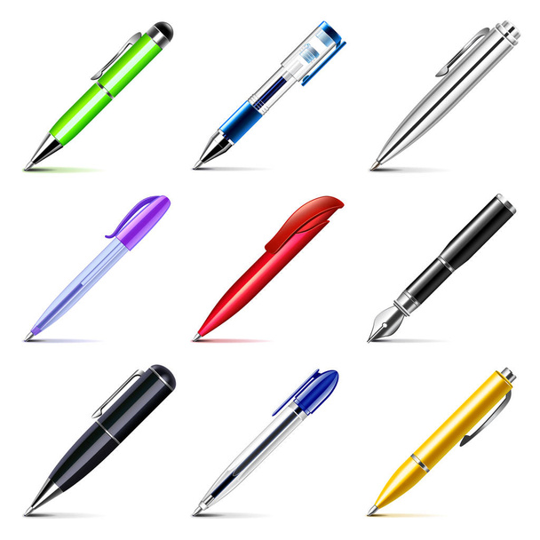 Set di icone diverse penne vettoriali
 - Vettoriali, immagini