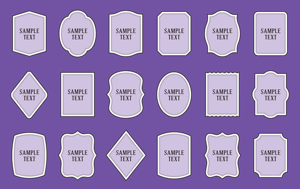 Set of product label templates. Different shapes - Vector, Image