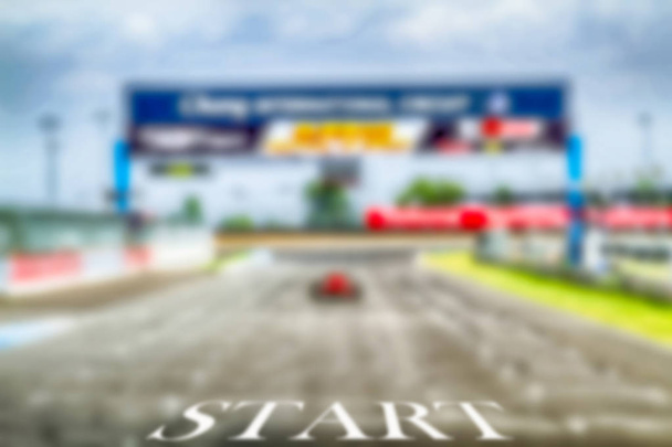 HDR Car racing start track and finish background - Foto, Imagem