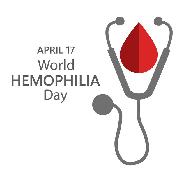 Dünya hemofili günü, 17 Nisan - Vektör, Görsel