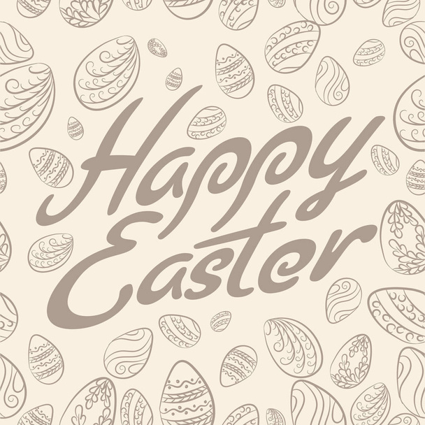 Easter lettering pattern pastel - Vettoriali, immagini