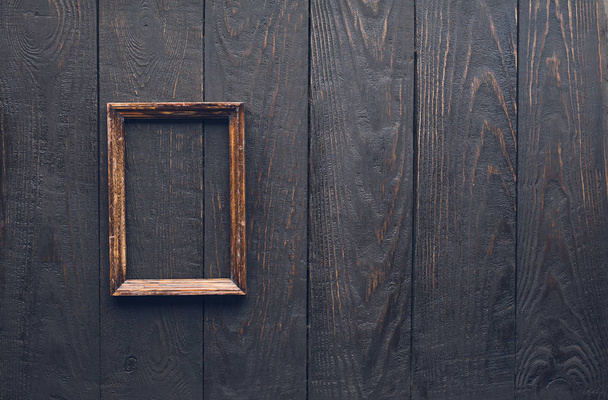 cadre photo sur vieux mur en bois
 - Photo, image