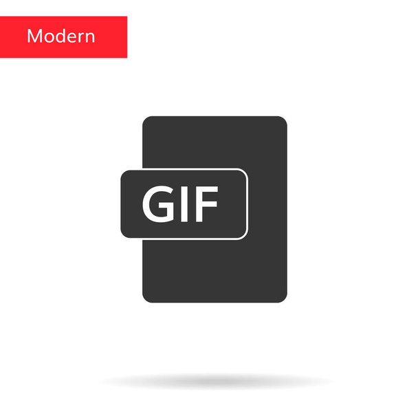 gif file format icon. gif file extension vector illustration - Vector, Image