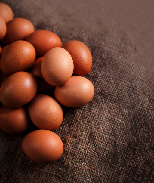 Eggs on wooden background  - Foto, Imagem