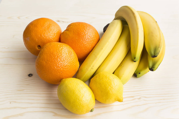 Tropical Fruits, Oranges, Bananas and Lemons - Fotó, kép