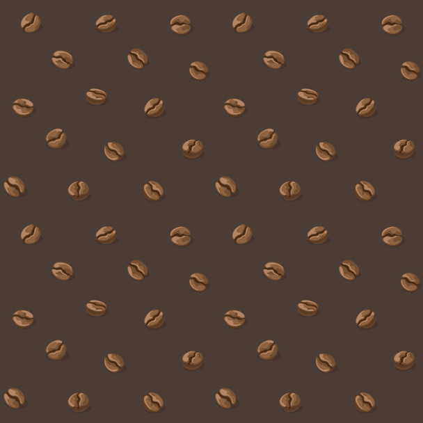 coffee beans pattern - Vector, Imagen