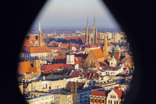Wrocław katedrálisától és a templom - Fotó, kép
