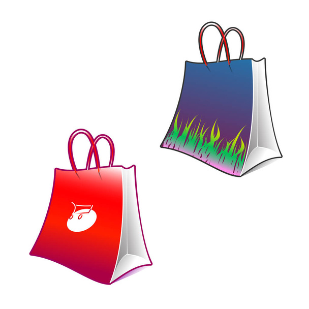Προσαρμοσμένη τσάντα για ψώνια - Διάνυσμα, εικόνα