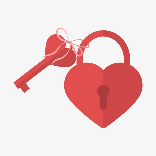 Heart lock icon - Vektor, obrázek