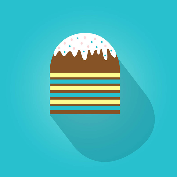 Vector easter cake flat icon isolated - ベクター画像