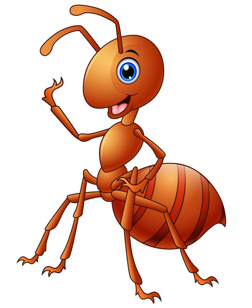 Cartone animato felice formica
 - Vettoriali, immagini