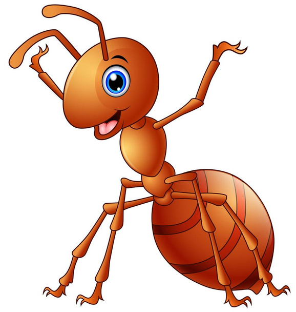 Cute ant cartoon - Vector, Image