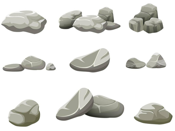 The rocks on a white background - Vector, Image