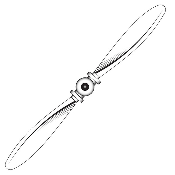 Propeller with two blades - ベクター画像