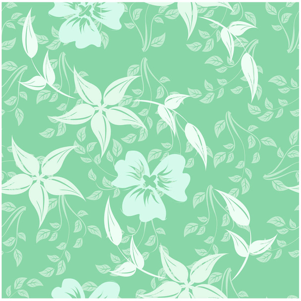 seamless flowers pattern - Vector, Image