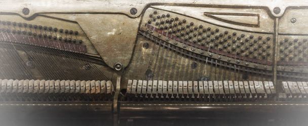 Inside of a piano, vintage - Photo, Image