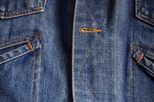 Текстура джинсовой куртки
. - Фото, изображение