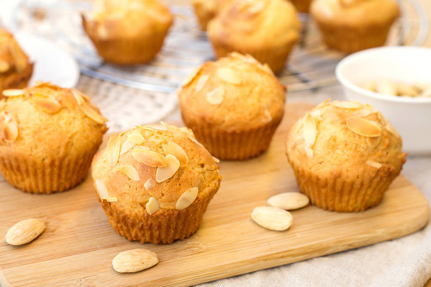 Cottage cheese muffins with almonds - Photo, Image