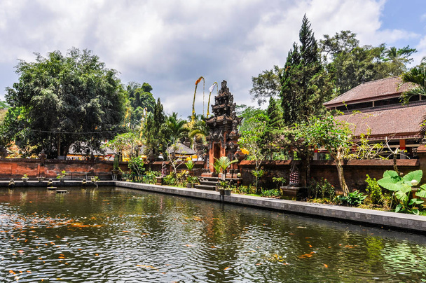 Temple pond in Tirta Empul, Bali, Indonesia - Photo, Image