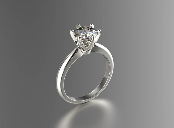 Ring with Diamond. Jewelry background - Photo, Image