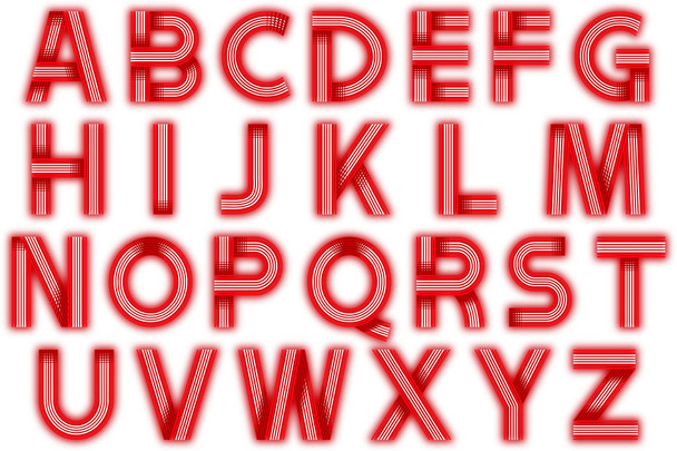 tipografía digital hecha a mano alfabeto colección aislada en blanco
 - Foto, Imagen
