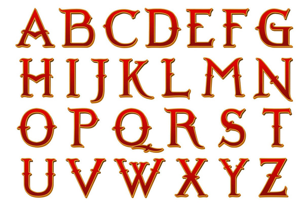 coleção de alfabeto tipografia artesanal digital isolado em branco
 - Foto, Imagem