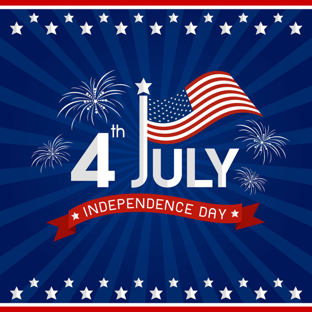 USA 4 july independence day design - Vector, Image